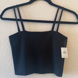 NWT Free People Intimately Strappy Black Crop Top